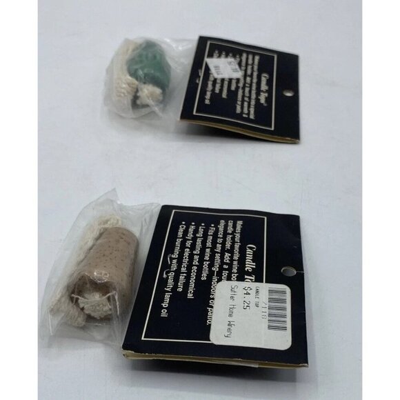 Vtg Candle Tops Wick Holder Wine Bottle Jar Candles Oil Lamp Alcohol Lot 2 NOS - Picture 7 of 13